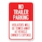 Signmission No Parking Sign No Trailer Parking Viol Heavy-Gauge Aluminum Sign, 12" x 18", A-1218-23663 A-1218-23663 - alternate 1